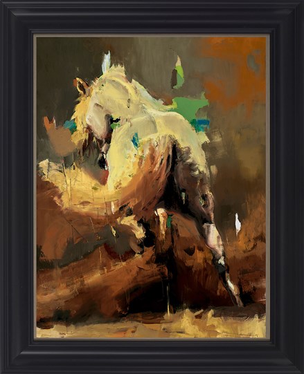 Arabian V by Christian Hook - Framed Canvas on Board